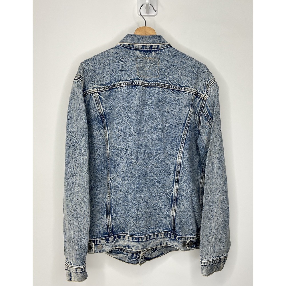 Levis Denim Jean Jacket Men XXL Light Blue Trucker Button Up Red Tab S40116 NWOT - Picture 2 of 9